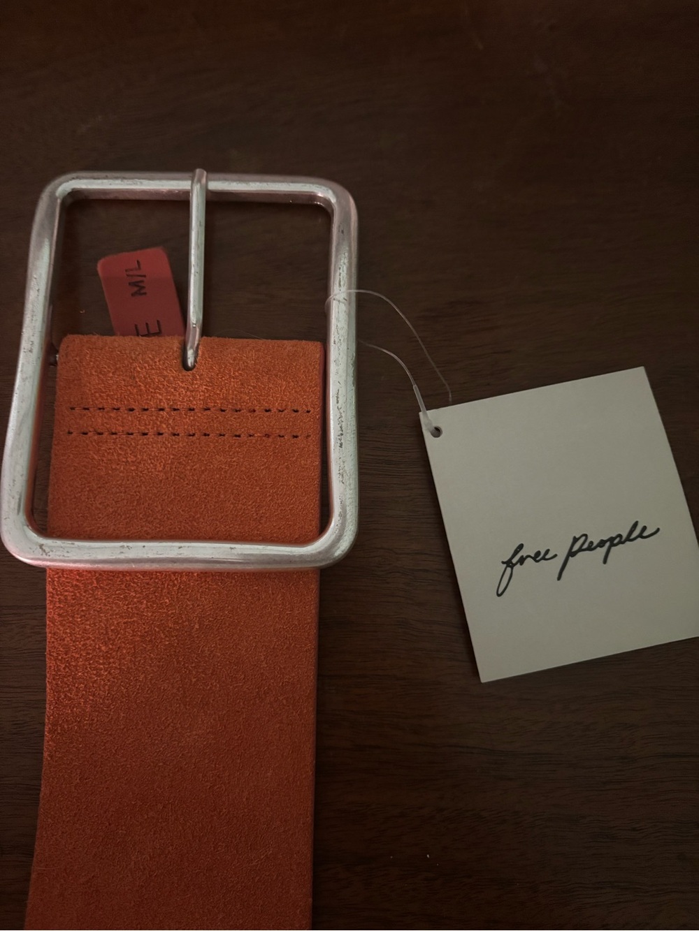 Free People We the Free wide suede orange belt - Picture 2 of 5